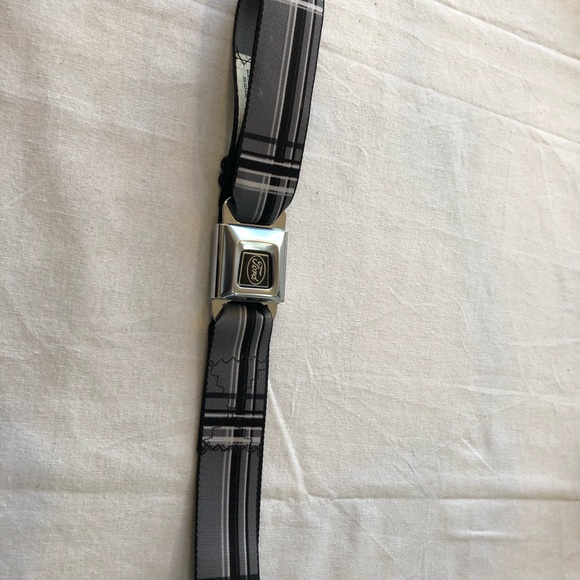 Ford Buckle-Down belt. Grey, black, and white. GUC - Picture 6 of 6